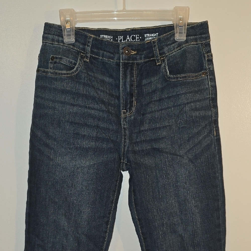 Place Boys Size 12 Dark Blue Skinny Jeans LOT-Q - Picture 3 of 8